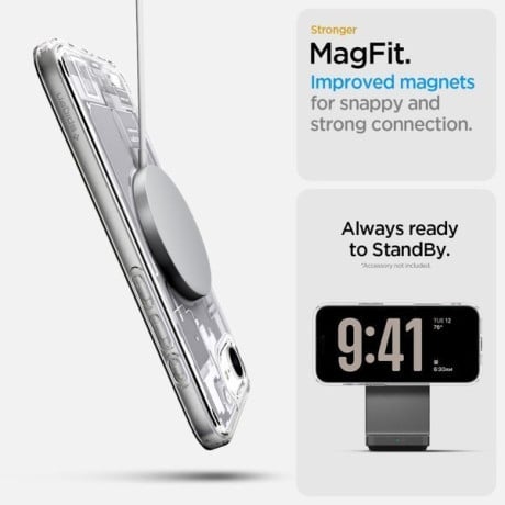 Оригинальный чехол Spigen Ultra Hybrid  Zero One Mag для iPhone 16e - White