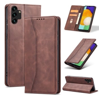 Чехол-книжка Magnetic Dual-fold для Samsung Galaxy A04s/A13 5G - кофейный