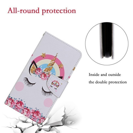 Чехол-книжка Colored Drawing Pattern для Samsung Galaxy S24 FE 5G - Crown