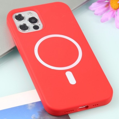 Противоударный чехол Nano Silicone (Magsafe) для iPhone 13 mini - красный