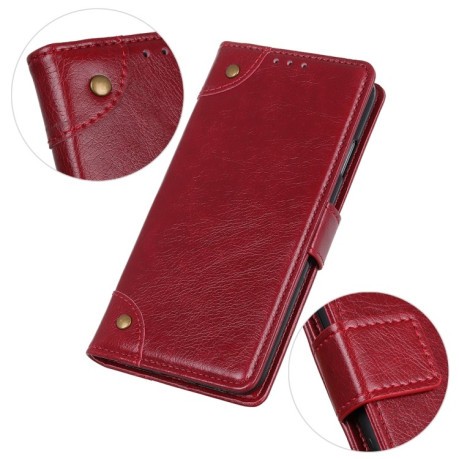 Чехол-книжка Copper Buckle Nappa Texture для OnePlus Nord N30/CE 3 Lite - винно-красный