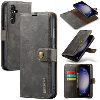 Чохол-книга DG.MING Crazy Horse Texture для Samsung Galaxy S23 FE 5G - сірий