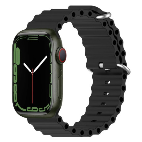Силіконовий ремінець Ocean для Apple Watch Series 8/7 41mm/40mm/38mm - чорний