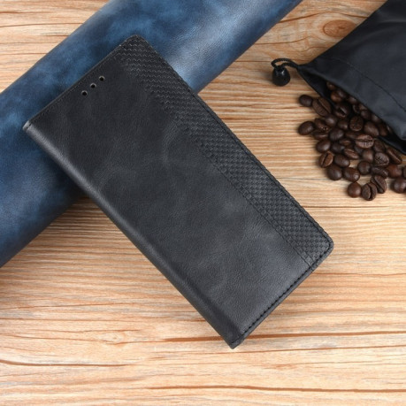 Чехол-книжка Magnetic Buckle Retro Crazy Horse Texture на Infinix Zero 30 4G - черный