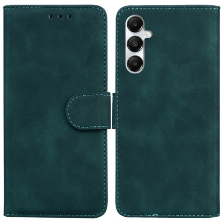 Чехол-книжка Skin Feel Pure Color для Samsung Galaxy A05s - зеленый