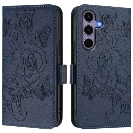 Чохол-книжка Magnetic RFID Anti-theft Leather  для Samsung Galaxy S25 5G - синій