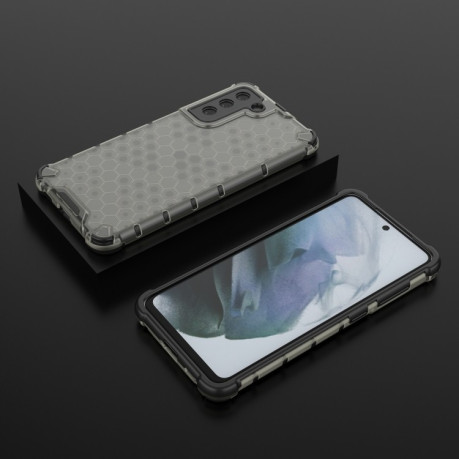 Противоударный чехол Honeycomb на Samsung Galaxy S21 FE - черный