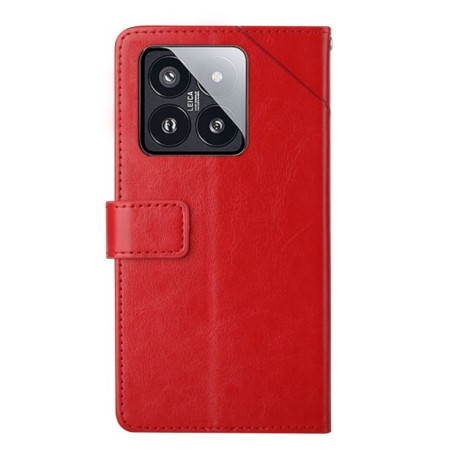 Чехол-книжка Y-shaped Pattern для Xiaomi 14 - красный