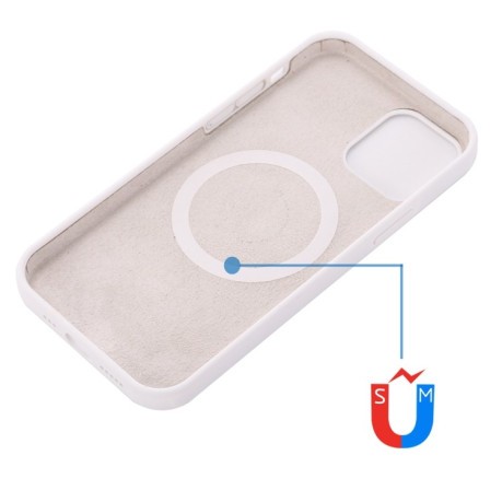 Силиконовый чехол Shockproof Silicone Magsafe  для iPhone 15 Pro Max -белый