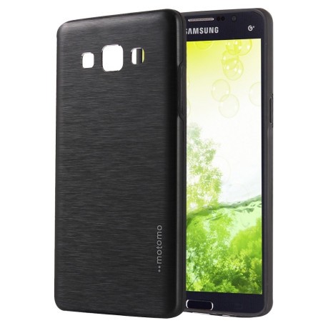 Металевий Чохол Motomo Brushed Texture Black для Samsung Galaxy J7