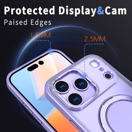 Чехол Kalebol с подставкой 360 и MagSafe на iPhone 17 Pro Max - фиолетовый