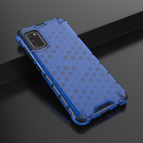 Противоударный чехол Honeycomb на Samsung Galaxy A41- синий