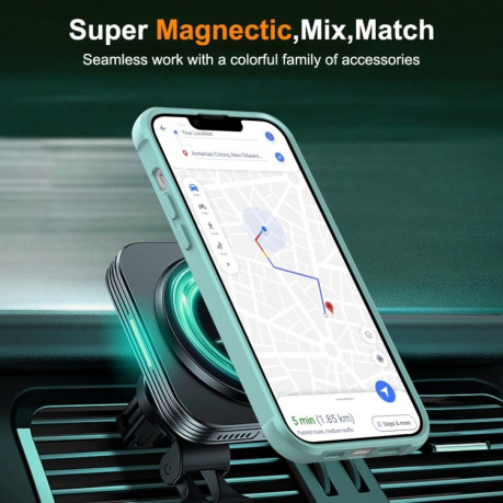 Чехол противоударный MagSafe Magnetic для iPhone 15 - синий