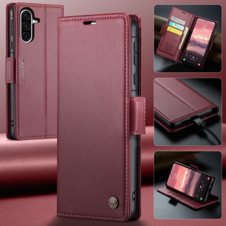 Чохол-книжка CaseMe 023 Butterfly Buckle Litchi RFID Anti-theft Leather  для Samsung Galaxy A36 5G - червоний