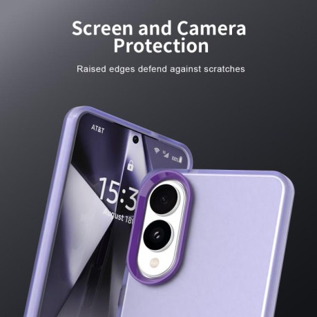 Противоударный чехол Candy Series для Samsung Galaxy S25 Edge 5G - фиолетовый