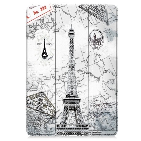 Чехол-книжка Custer Painted 3-Fold Stand Leather Smart для Xiaomi Pad 7 / 7 Pro - Retro Eiffel Tower