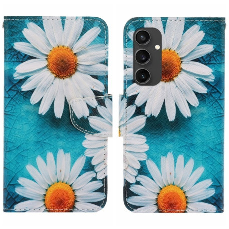 Чохол-книжка Colored Drawing Pattern для Samsung Galaxy S24 FE 5G - Daisy