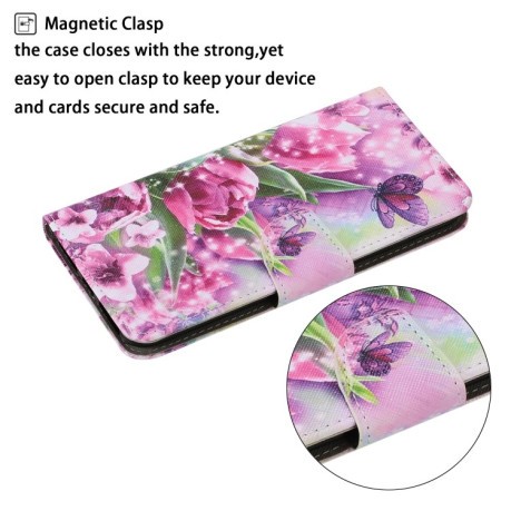Чохол-книжка Coloured Drawing Pattern Samsung Galaxy M32/A22 4G - Rose Butterfly