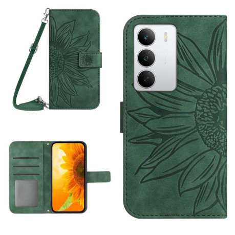Чохол-книжка Skin Feel Sun Flower для Realme C71 4G Global - зелений