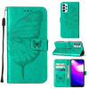Чехол-книжка Embossed Butterfly для Samsung Galaxy A23 4G / 5G - зеленый