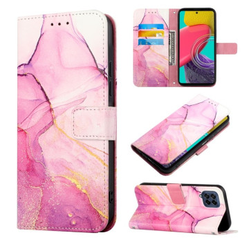 Чохол-книжка PT003 Marble Pattern для Samsung Galaxy M53 5G - фіолетовий