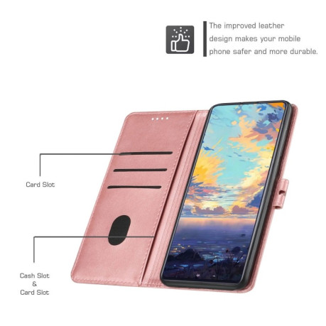Чехол-книжка Cow Texture для Samsung Galaxy A03/A04E - розовое золото