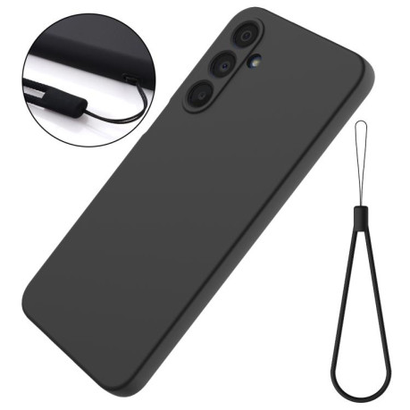Силиконовый чехол Solid Color Liquid Silicone на Samsung Galaxy M16 / F16 - черный