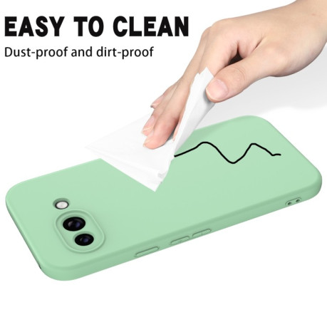 Силіконовий чохол Solid Color Liquid Silicone на Google Pixel 9a - зелений