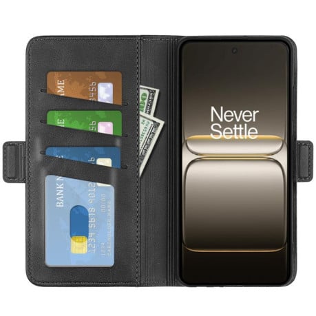 Чехол-книжка Dual-side Magnetic Buckle для OnePlus Nord 5 / Ace 5 Ultra - черный