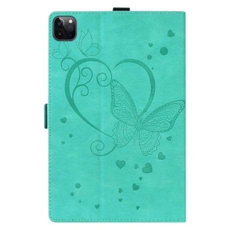 Чохол - книжка Love Butterfly Embossed Leather на iPad Pro 11 2024 - зелений