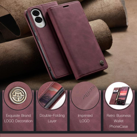 Чехол-книжка CaseMe-013 Multifunctional на Samsung Galaxy S25 Edge 5G - красный