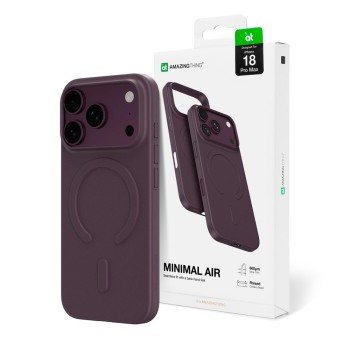 Оригинальный чехол AmazingThing Minimal Air с MagSafe на iPhone 18 Pro Max — фиолетовый