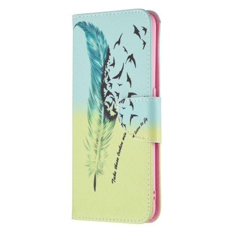 Чохол-книжка Colored Drawing Pattern для OPPO A74 4G / F19 4G - Feather