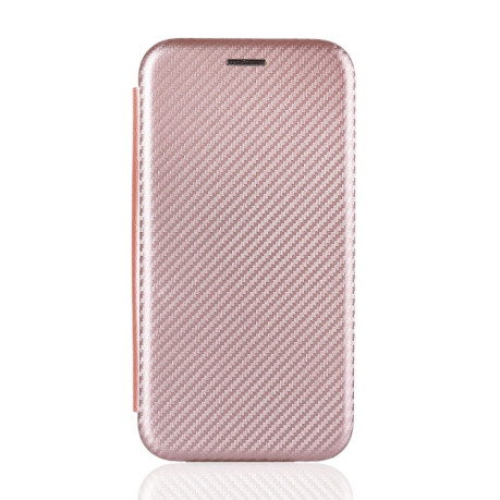 Чехол-книжка Carbon Fiber Texture на Xiaomi Mi 10T Lite - розовый