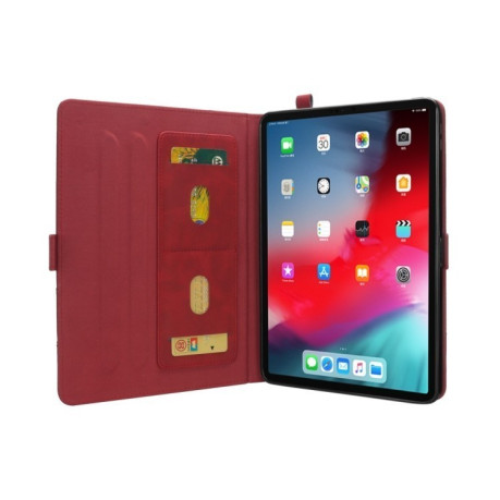 Шкіряний чохол-книга Double Holder на iPad Pro 12.9 inch 2018-червоний