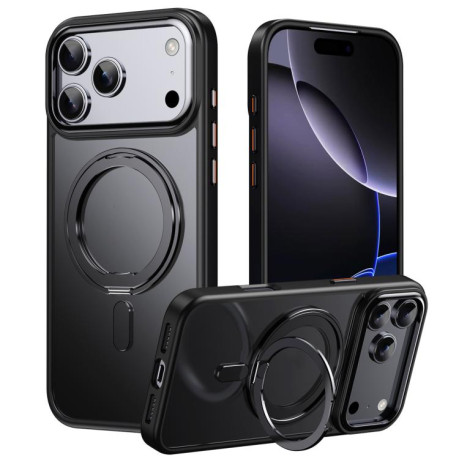 Ударозащитный чехол 360 Rotating MagSafe Magnetic Frosted на iPhone 17 Pro - черный