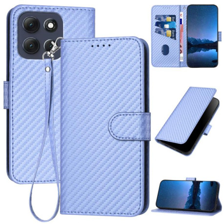 Чохол-книжка Carbon Fiber Texture на Motorola Moto G86 Power - фіолетовий