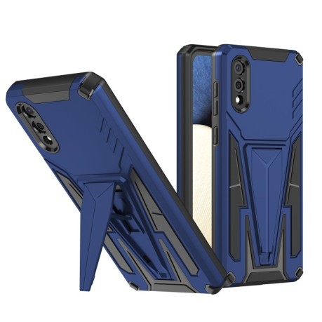 Противоударный чехол Super V Armor для Samsung Galaxy A03s - синий