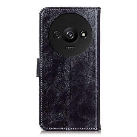 Чохол-книга Magnetic Retro Crazy Horse Texture на Xiaomi Redmi A3 - чорний