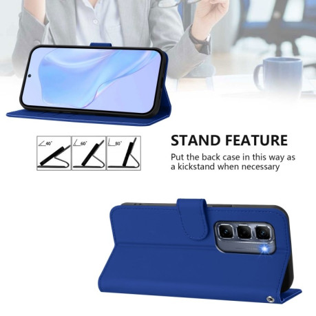 Чехол-книжка Skin Feel Solid Color Leather для Infinix Hot 50 Pro+ - синий