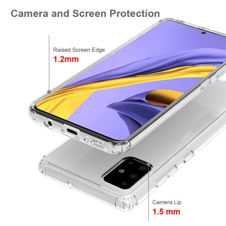 Противоударный чехол Acrylic + TPU  Case на Samsung Galaxy A51-черный