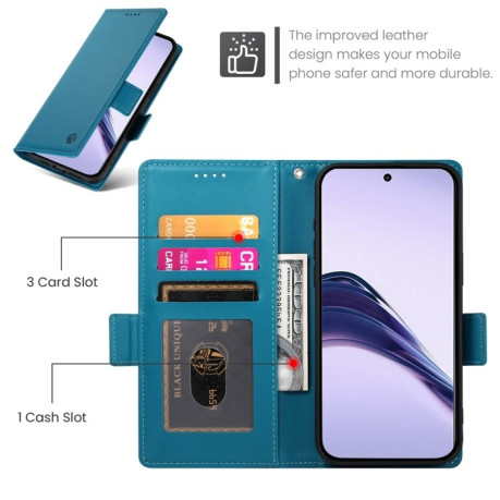Чехол-книжка Side Buckle Magnetic Frosted Leather для Realme 13 Pro / 13 Pro+ Global - синий