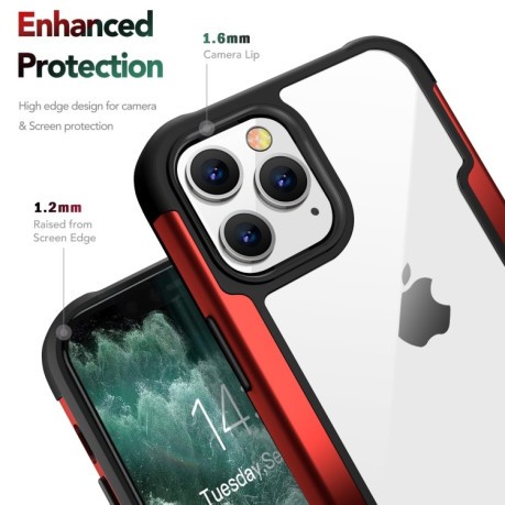 Противоударный чехол Iron Man Series на iPhone 12 Pro Max -  серебристый