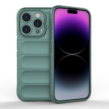 Силіконовий чохол Magic Flannel для iPhone 15 Pro - зелений