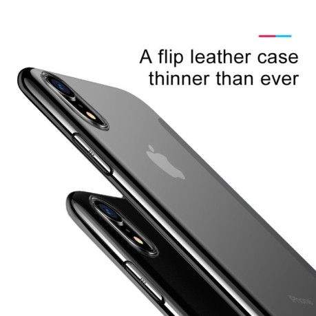 Чехол книжка Baseus Visible and Touchable Tempered Glass Case на iPhone XR-черный