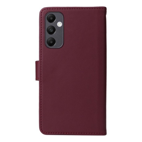 Чехол-книжка BETOPNICE BN-005 2 in 1 Detachable Imitate Genuine Leather для Samsung Galaxy A05s - винно-красный