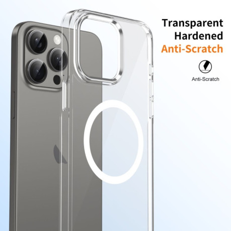 Чохол протиударний Ice Feel HD Transparent MagSafe PC для iPhone 16 Pro - білий