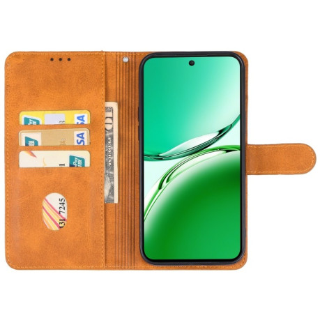 Чохол-книжка EsCase Leather для OPPO Reno12 F/12 FS 5G - коричневий