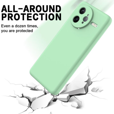 Силиконовый чехол Solid Color Liquid Silicone на Xiaomi Poco F7 Ultra - зеленый
