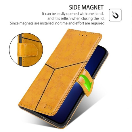 Чохол-книжка Geometric Stitching для OnePlus Ace 3 Pro 5G - жовтий